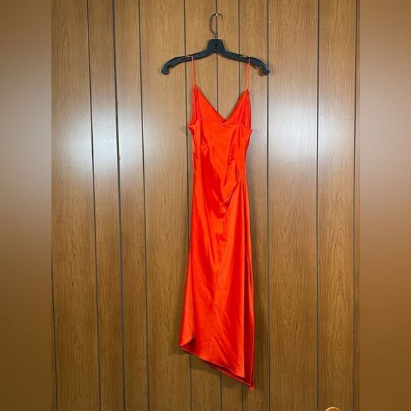 Alice + Olivia Vista Satin Asymmetric Dress size 2 - Picture 7 of 12